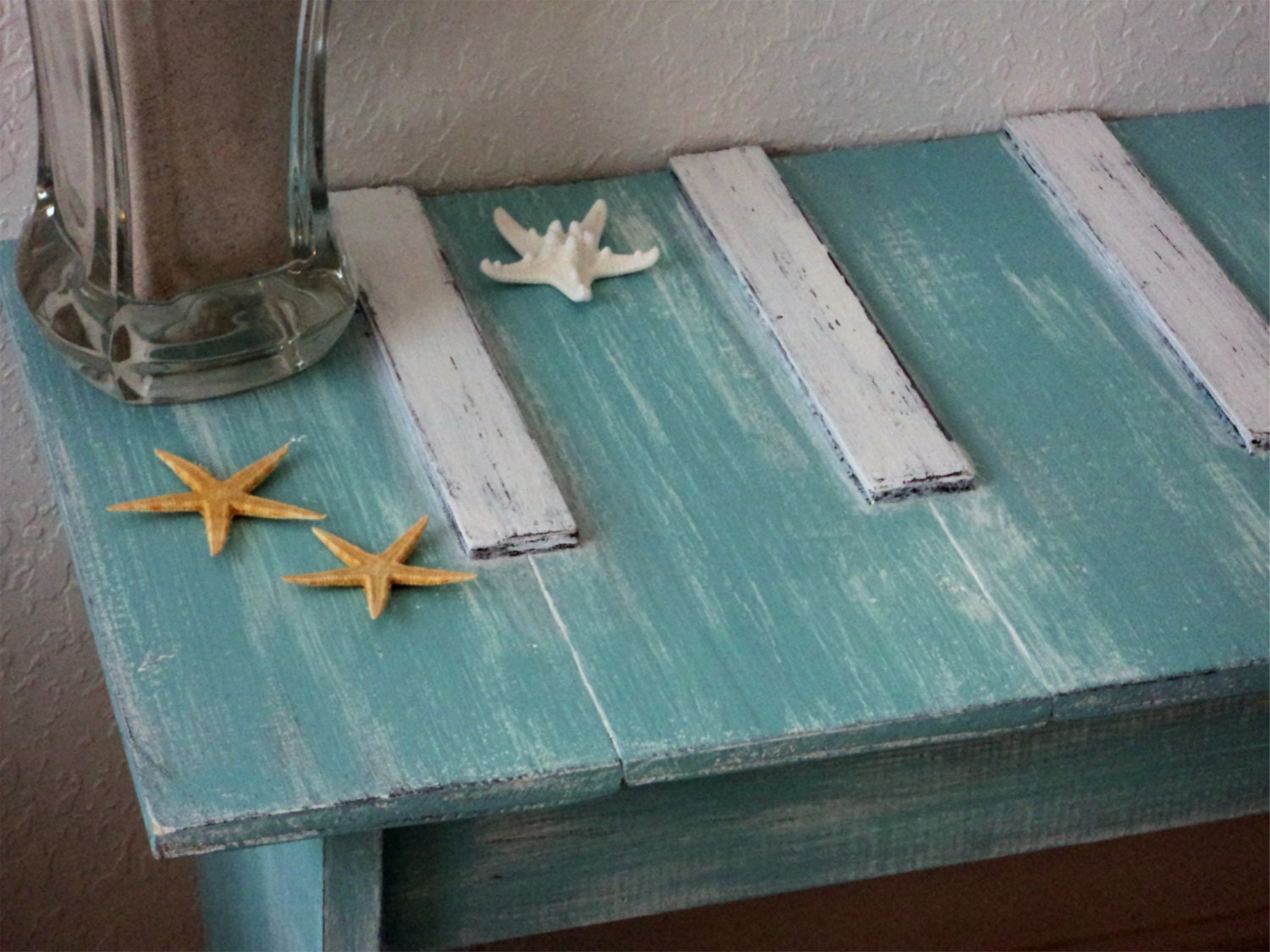 Beach-y Bench, Wooden Piano Keys Coffee Or Entry Table, Plant Stand, YOU CHOOSE COLOR
