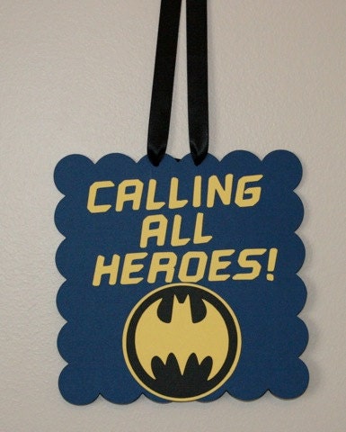 Batman Birthday Party Door sign Il_570xn