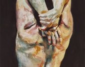 Droitural X - Archival Fine Art Print from original painting by Cara & Louie - 13x19in