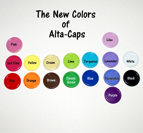 Plastic Alta Caps - 100 caps mixed colors