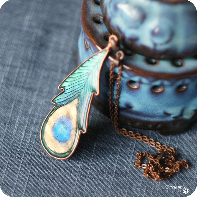 Necklace - Peacock Feather