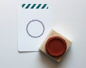 Circle Leaf 2 Rubber Stamp