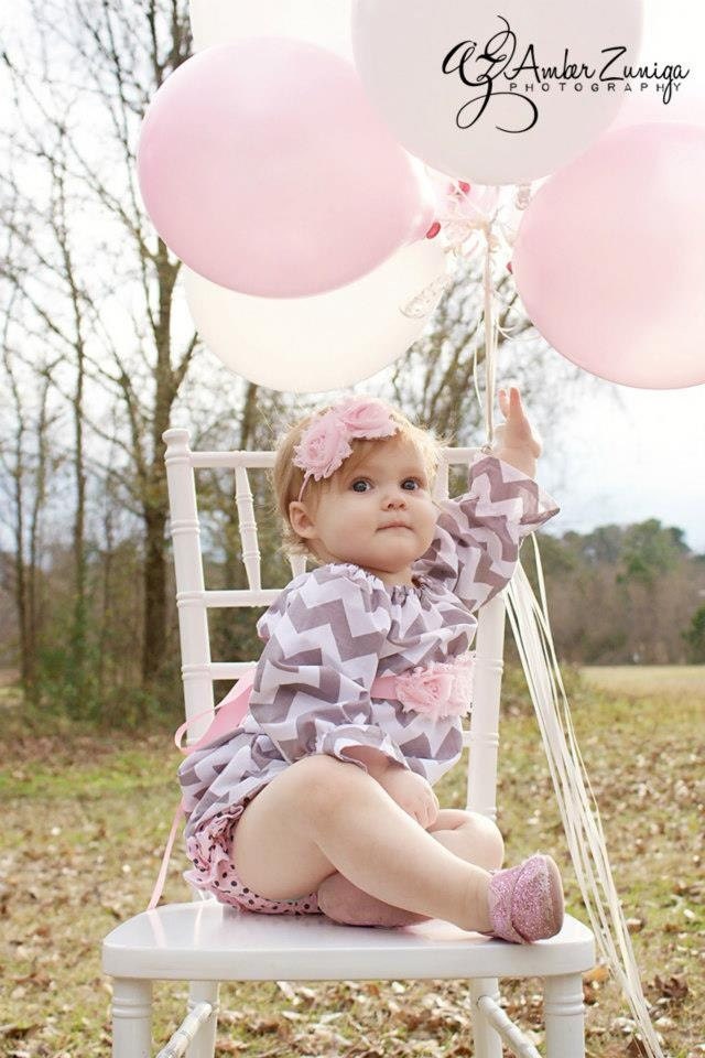 Baby Girl Gift Set, Gray and Pink, Chevron and Polka Dots
