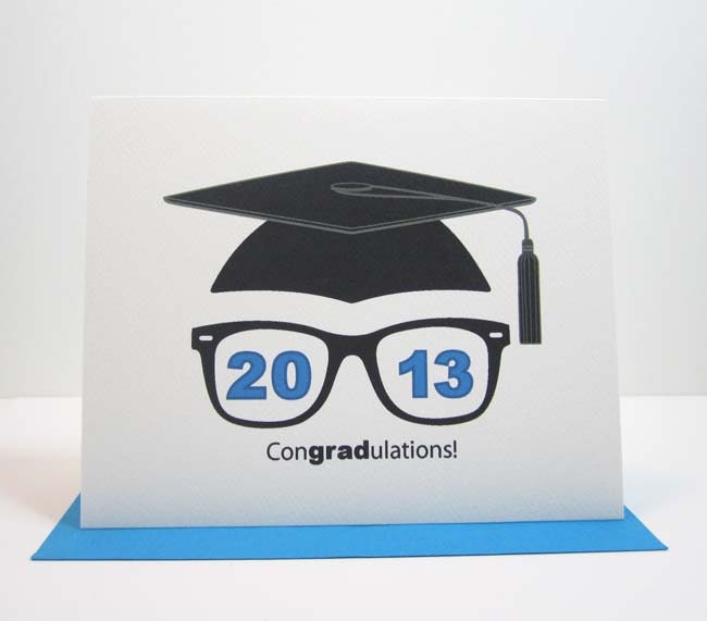 Graduation Congratulations Card Class of 2013 Geek Card Blank