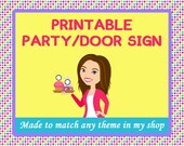 Made to Match Personalized PRINTABLE Party/Door Sign (Any theme in our shop) Il_170x135
