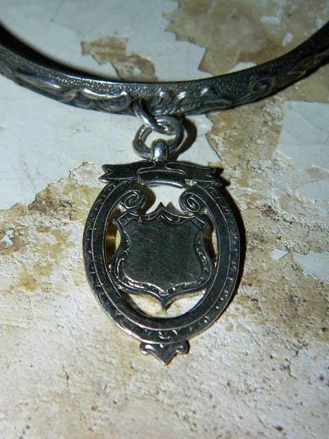 antique albert award fob bangle
