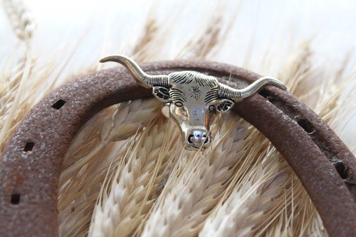 COWGIRL RING-Longhorn Cow Bull head adjustable silver ring/Native/Bohemian/Gypsy/Country girl/free people/Southwestern/Rustic