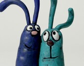 cake topper, spring decoration, anniversary present, LOVE BUNNIES