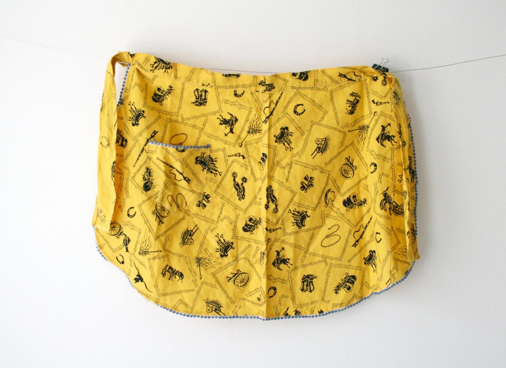 Yellow Cowboy Apron