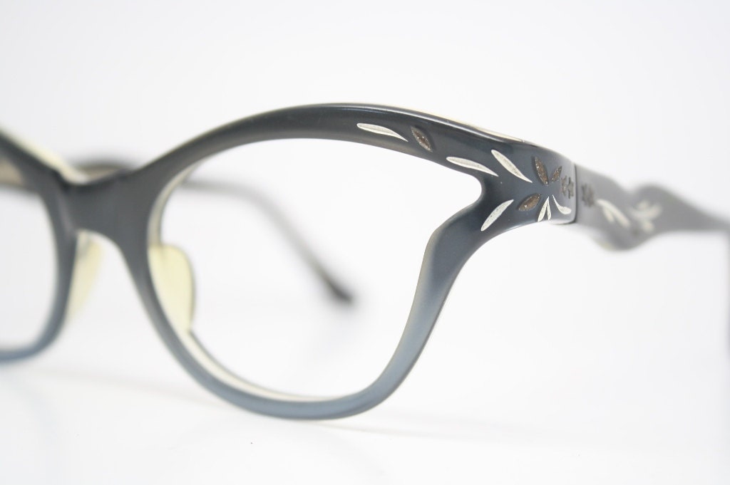 Cat Eyeglasses Blue Vintage Glasses  Frames cat eye frames NOS