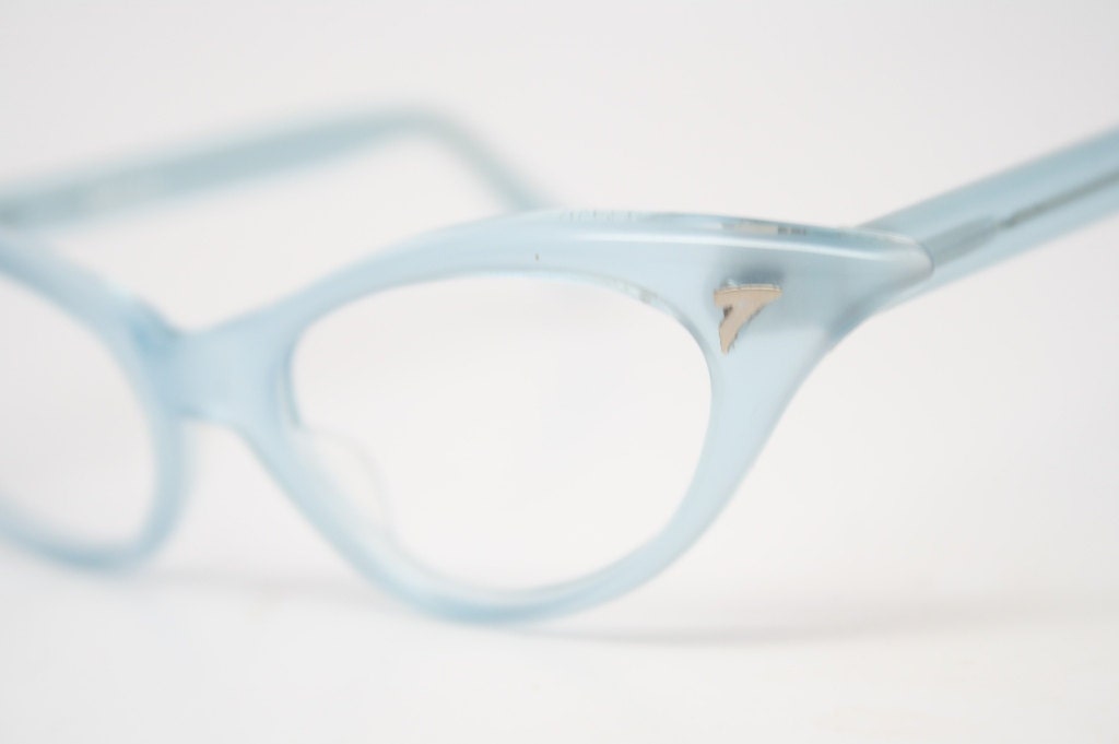 Light Blue cat eye glasses retro vintage