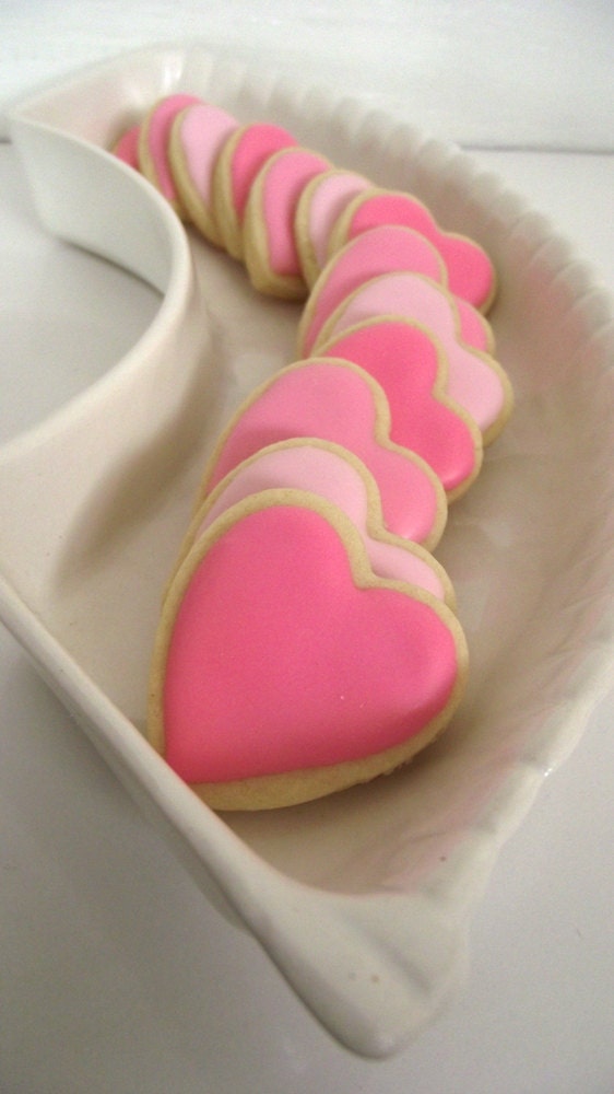 Mini Heart wedding cookie favor , birthday favor - 3 dozen