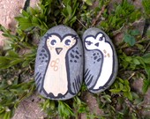 Owl always love you rock couple hand painted