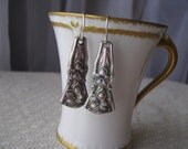 Spoon Earrings, Spoon Jewelry, Antique Silver Plate Spoons, Orange Blossom, Wm Rogers, 1910