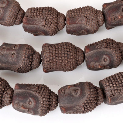 15x22MM MATTE CARVED BEADS-Buddha Beads-14 Inch Strand