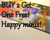 Mini Art Portraits, Art Sale, Miniature Art Canvases, ACEO, Original Art Minis, Buy 2 Get 1 Free