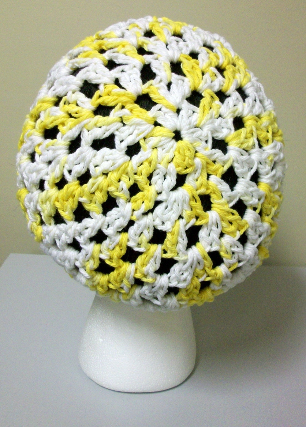 Yellow White Drawstring Slouchy