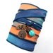 Tree of Life Silk Wrap Bracelet with Hamsa and Turquoise,yoga jewelry,wrap bracelet, silk ribbon bracelet