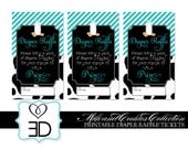 Milk and Cookies Collection - Printable Raffle Tickets - INSTANT DOWNLOAD