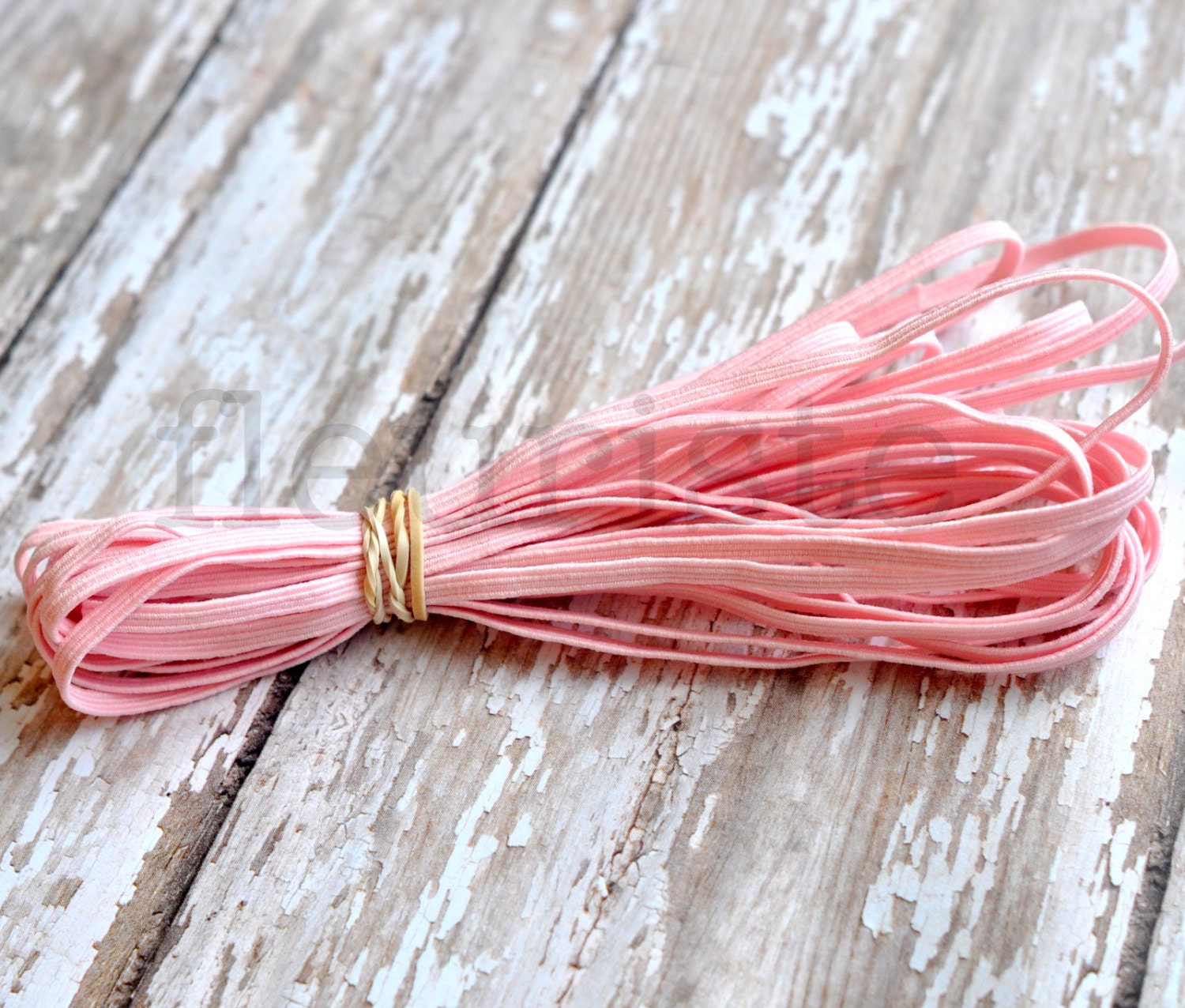 1/8 Inch Elastic-5 Yards-Light Pink-Headband Elastic