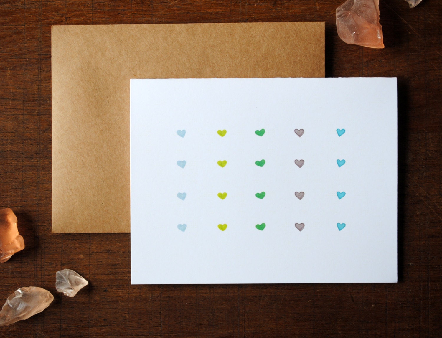 hearts greeting card // 10 pc