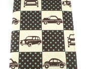 Large Hardcover Journal - Car Cubes Brown