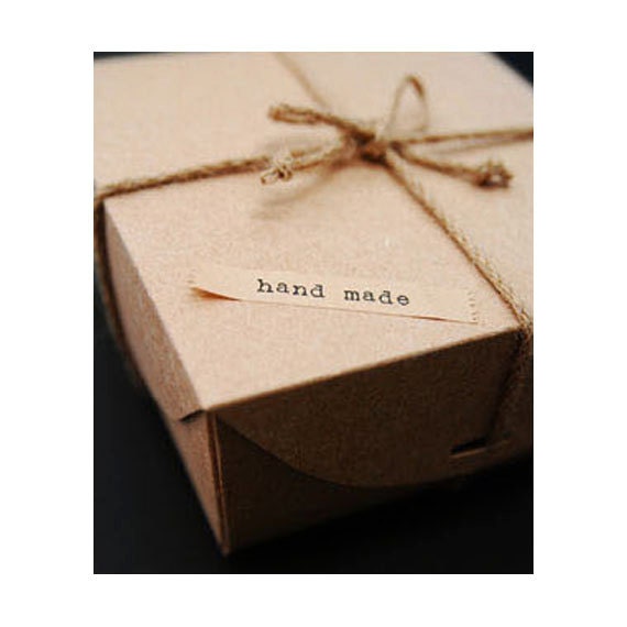 Kraft Brown Handmade Stickers - 40stickers