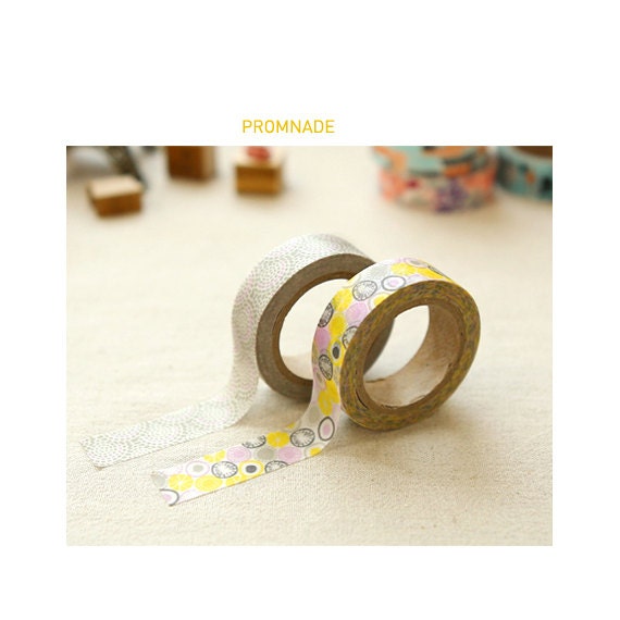 Washi Tape 15mm 2Rolls MASKING TAPE SET Multi Use-Promnade