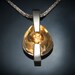 citrine necklace - statement necklace - November birthstone - yellow - Argentium silver  - contemporary jewelry - 3502