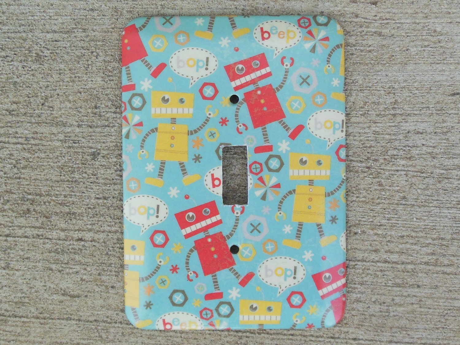 Robot Beep Bop Light Switch Plate Cover