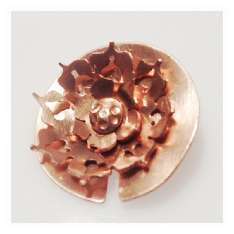Lotus Pendant Hand Forged Copper Reiki Infused