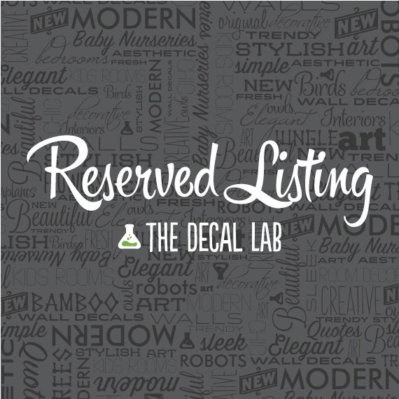 RESERVED LISTING for Tabitha