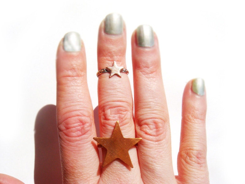 Mixed Metals Star Ring