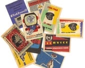 SALE 10 Vintage Matchbox Labels - Set 20