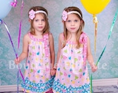 Girls Ruffled Peasant Dress Spring Summer Dreams Come True Collection