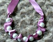 SALE Carrie Inspired Giant  Pearls Necklace In Lilac pink Bridesmaid Jewelry Bridesmaid gifts