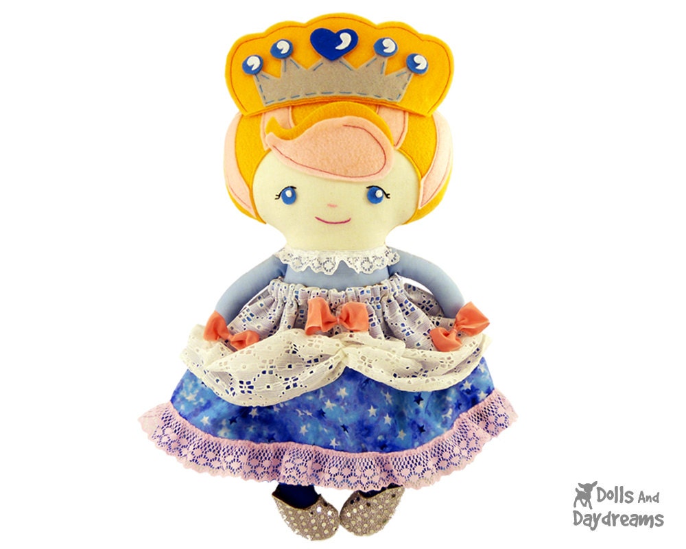 Cinderella Sewing Pattern PDF Princess Doll DIY Photo Tutorial Instant Download
