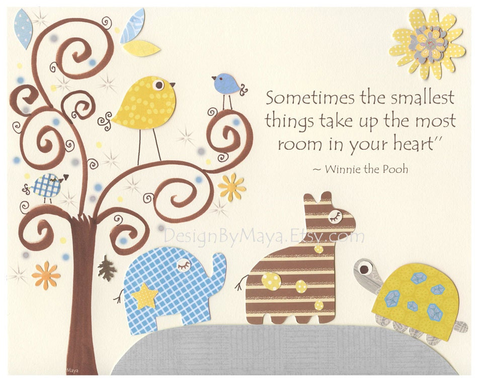 Kids Wall Decor, Kids Wall Art, Baby Room, Nursery Art / Giraffe turtle / sometimes the smallest // S.S. Noah by Lambs Ivy or organic safari