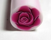 Polymer clay cane Hot pink  millefiori ROSE cane
