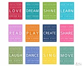 Any 5 16x20 Typography art prints baby nursery art prints. Kids Wall Art. Inspiration quote prints. Kids art by Wallfry