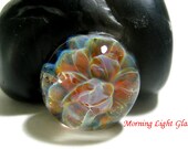 Wispy Rose Glass Cabochon, Small Handmade Bead, SRA, cs72