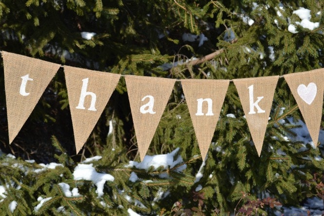 Thank you banner   ..  Wedding Banner    ..  Lowercase