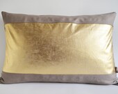 Sukan / 1 Gold Solid Lumbar Linen Pillow Cover - Lumbar Pillow Cover Accent Pillow Decorative PIllow Cushion Cover 12 x 20 Inches