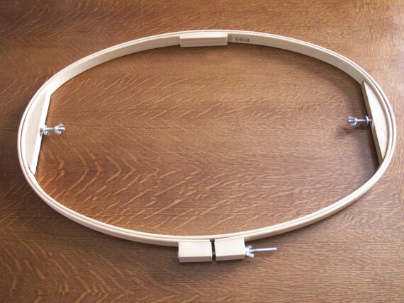 Large Oval Wooden 27 x 17 Quilting and Embroidery by YouRSewCrafty