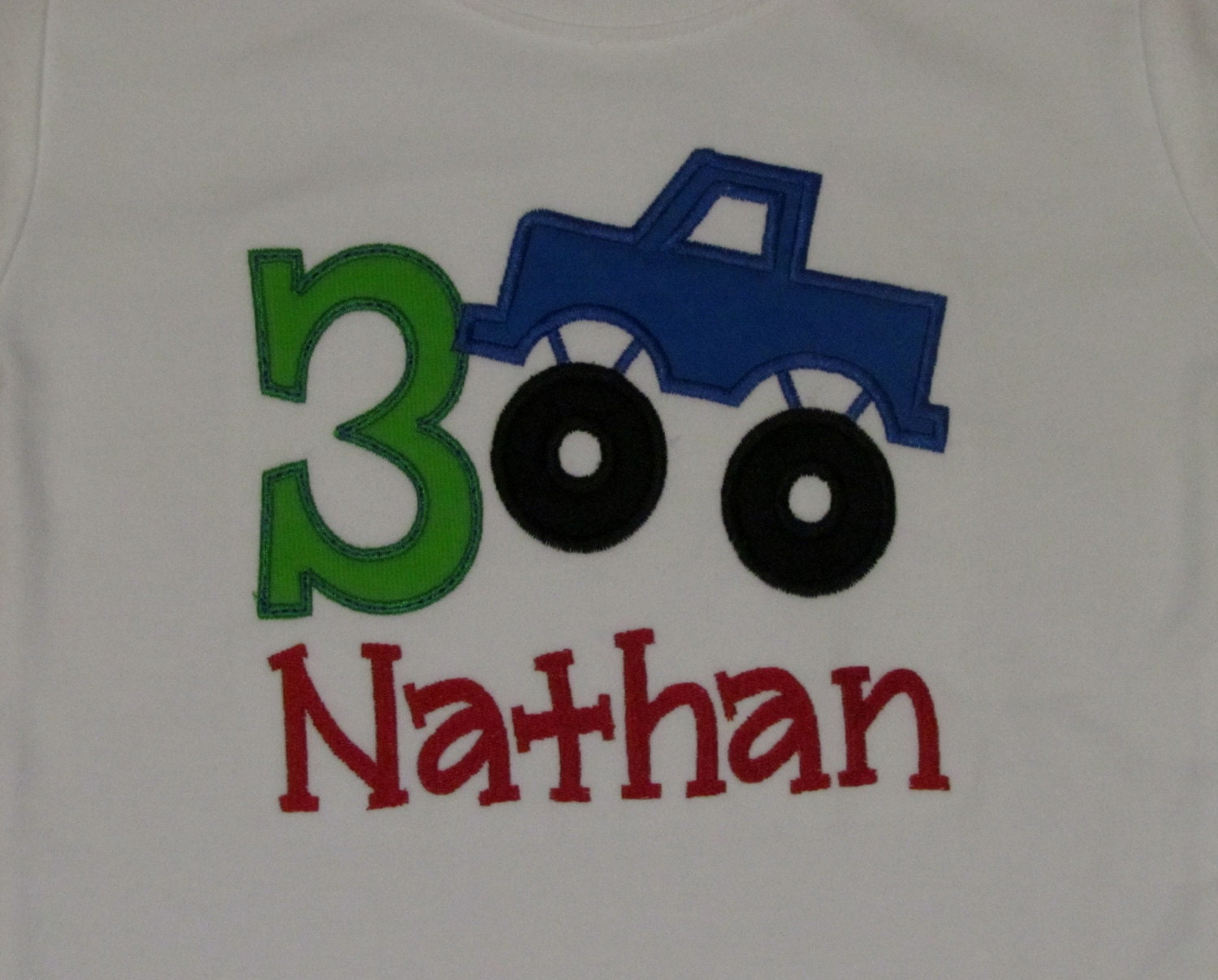 Boys, Monster Truck, Birthday Shirt, Appliqued, Shirt or Onesie, YOU DESIGN