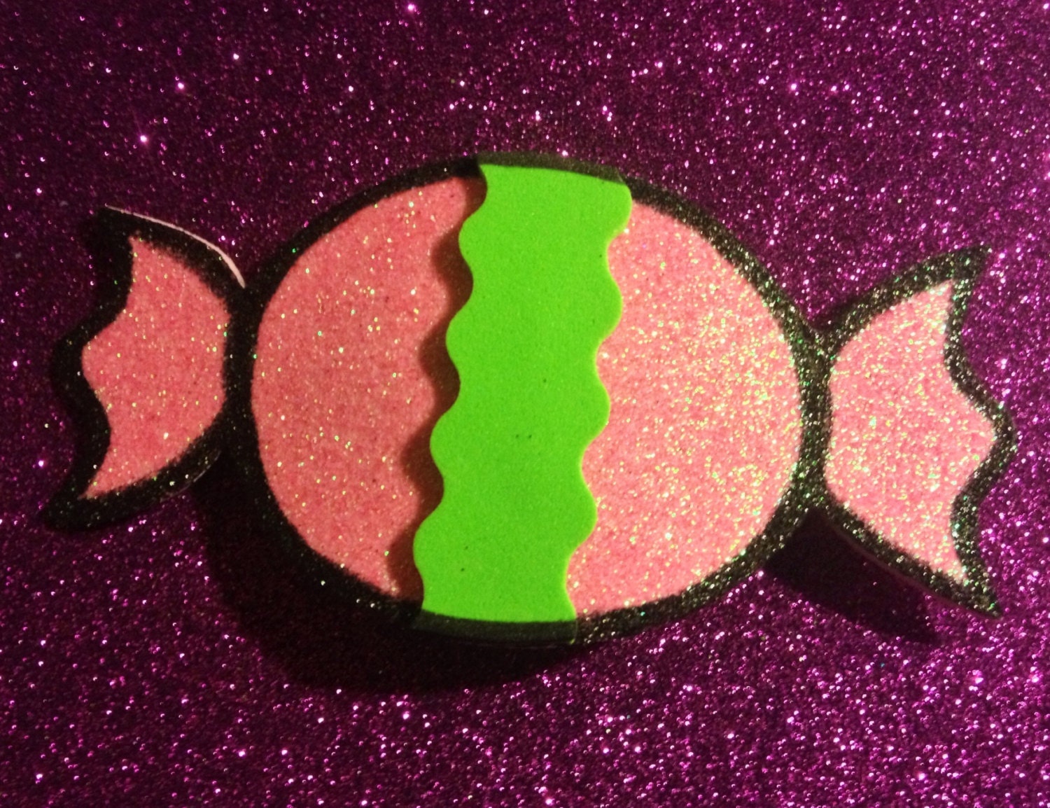 Candy barrette // pink and green // candy collection