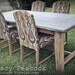 Weathered Wood with a Gray Top Farmhouse Table