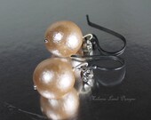 RESERVED-- ELEGANCE ---Vintage Haskell Pearls, Vintage Rhinestone drops, Sterling silver Earrings