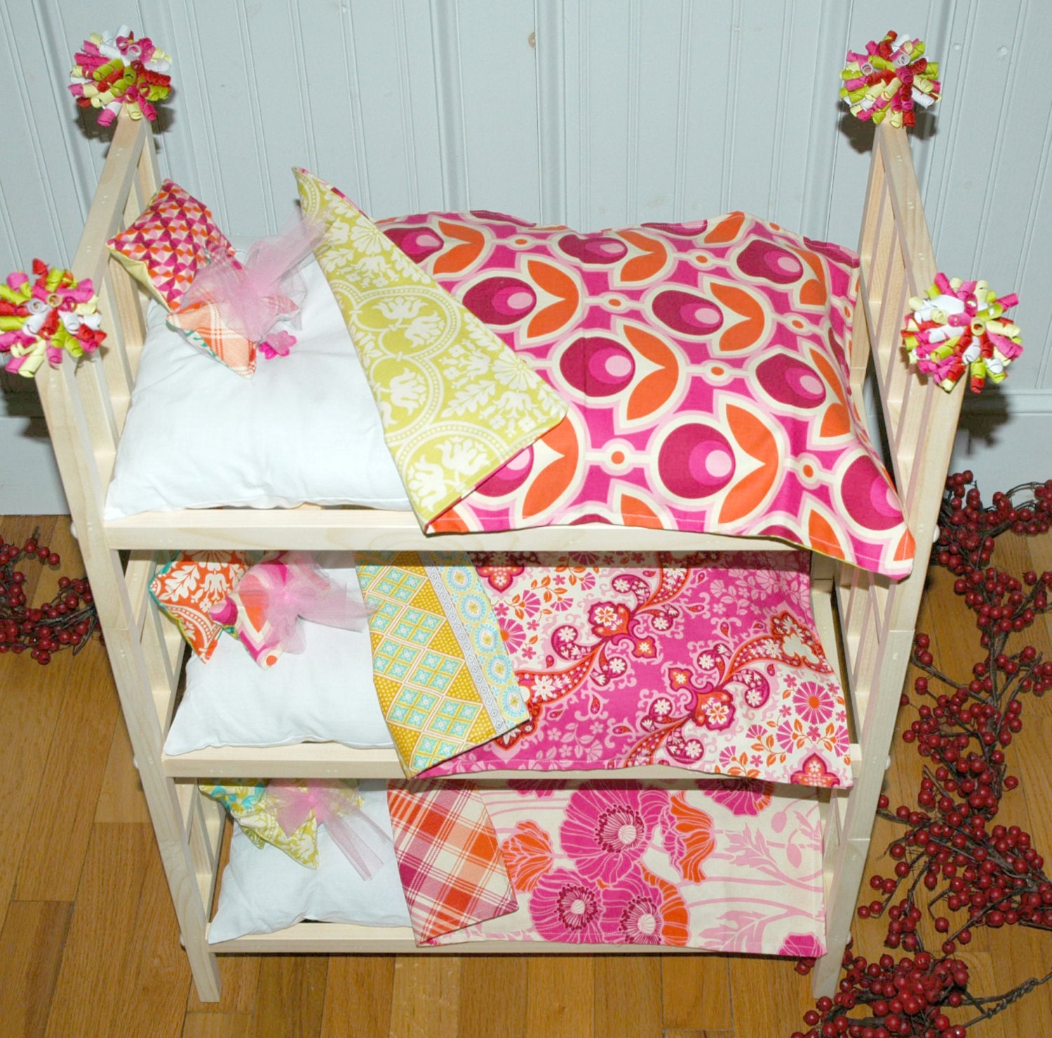 Doll Triple Bunk Bed - Notting Hill Luxe Bunk Bed - Fits American Girl Doll and 18 inch dolls