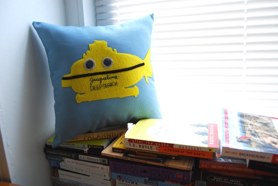 The Life Aquatic With Steve Zissou Yellow Submarine Jacqueline Deep Search Handmade Pillow